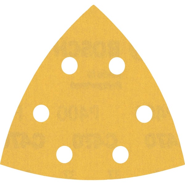 Dreieckiges Schleifpapier mit Löchern