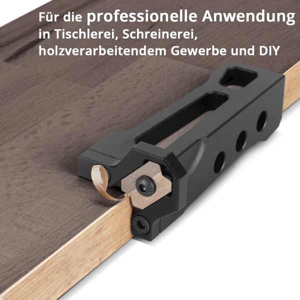 Kantenanleimer zum Anbringen von Kanten an Holzplatten