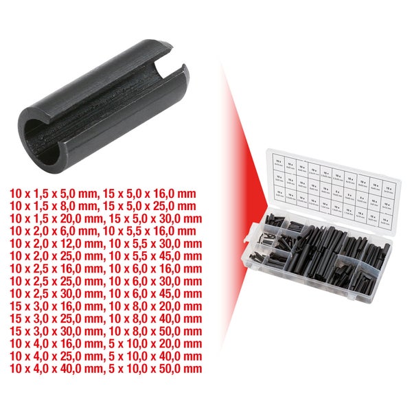 KS TOOLS Sortiment Hohlspannstifte 315tlg. - 970.0020