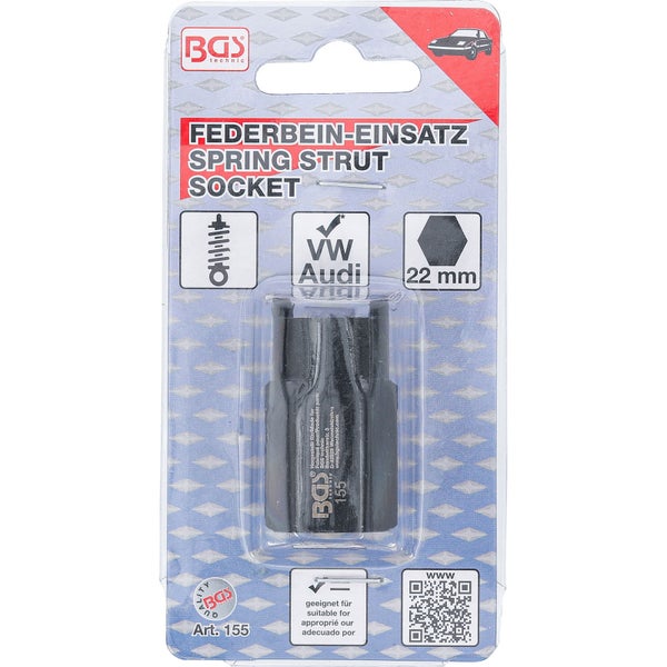 BGS Federbein-Einsatz für VW / Audi Antrieb Außensechskant 22 mm - 155