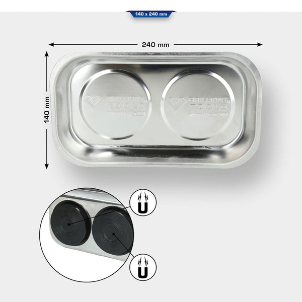 Magnetische Werkzeugablage, 140 x 240 Millimeter
