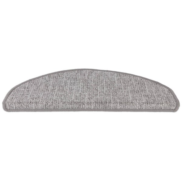 FLOORDIREKT Stufenmatte Alto - Selbstklebend - Hellgrau - Halbrund - 23,5 x 65 cm
