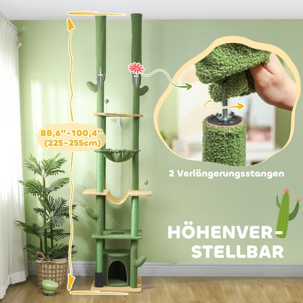 PawHut Kratzbaum Deckenhoch, Katzenbaum, 225-255 cm | HORNBACH