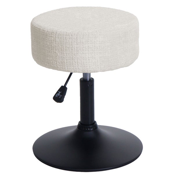 Höhenverstellbarer Hocker mit rundem Sitz und Fuß