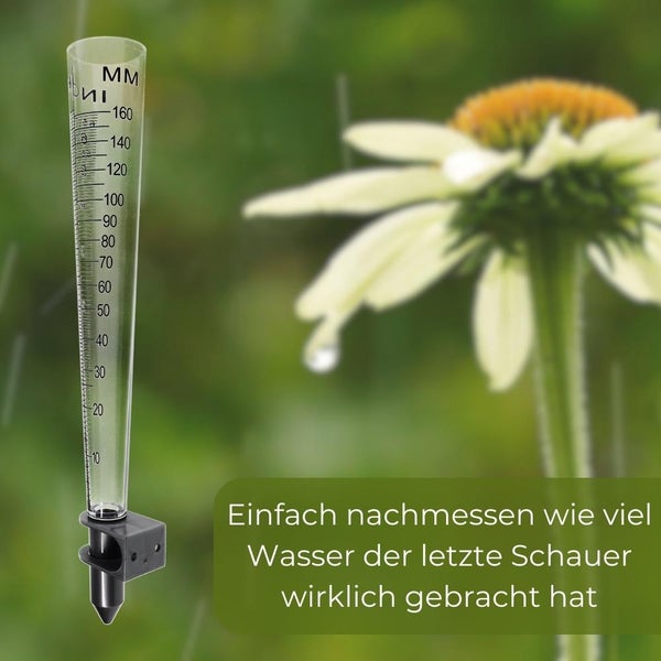 Regenmesser Erdspieß Halterung Niederschlagsmesser Regen Wasser Mengen Messer