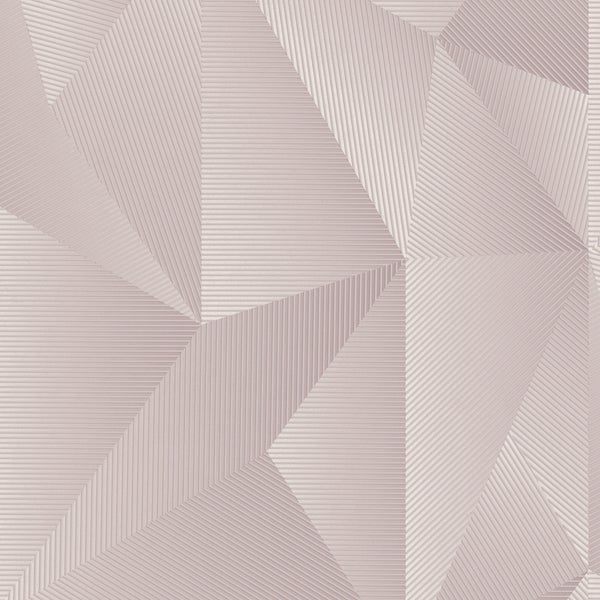 Tapete mit geometrischem Muster aus Dreiecken und feiner Linienstruktur.