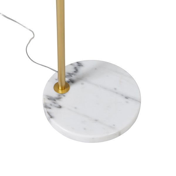 Detailaufnahme eines Lampenfußes aus Marmor