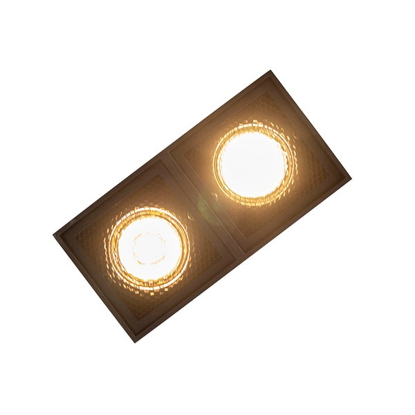 Doppelte Einbauleuchte mit zwei Lichtquellen