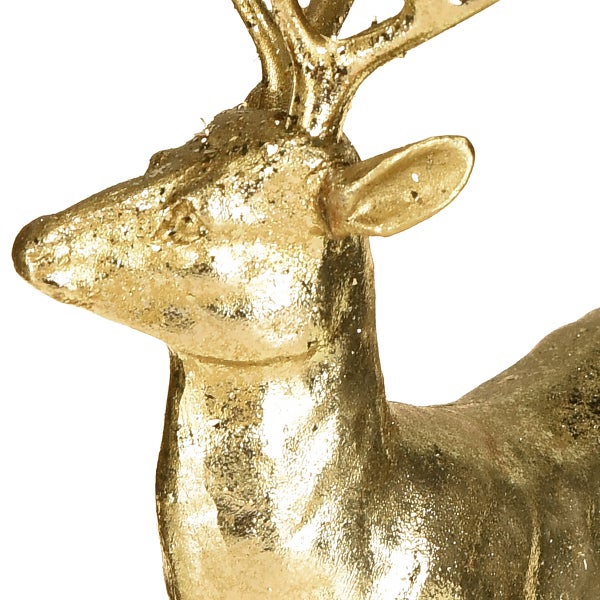 Dekorativer Hirsch aus Kunststoff mit Glitzer