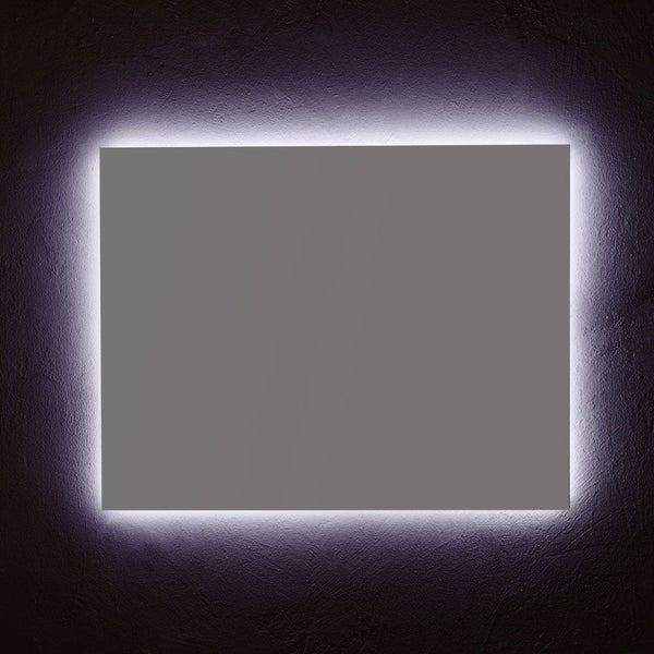 Badezimmermöbel Spiegel 90 x 70 cm mit LED-Beleuchtung