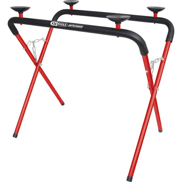 Werkstückhalter mit Ketten und Kautschukauflage