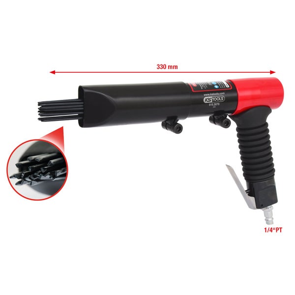 KS Tools Nadelentroster mit einer Länge von 330 mm und einem 1/4-Zoll-PT-Anschluss.