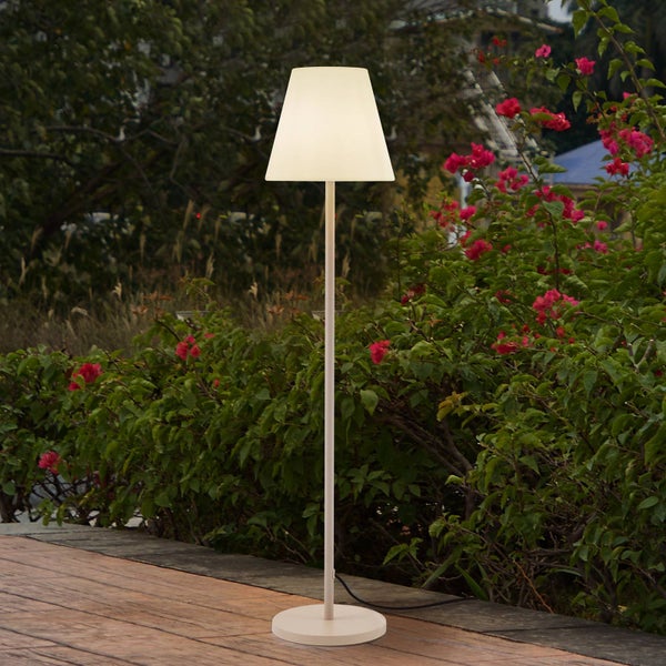 Lucande Stehlampe Terrassenlampe 150 cm, Stehleuchte Terrassenleuchte IP65 Außenleuchte mit Strom 1x E27 ohne Leuchtmittel Gartenlampe Outdoorstehlampe