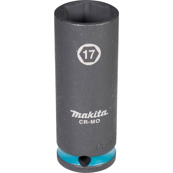 Makita Steckschlüsseleinsatz aus Chrom-Molybdän-Stahl, Schlüsselweite 17