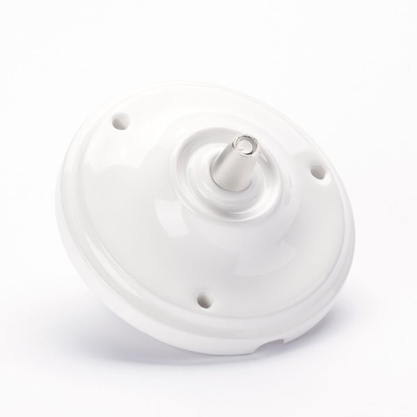 Deckenbaldachin aus Keramik – mit Zugentlastung<br /> Ø 105 mm Weiß