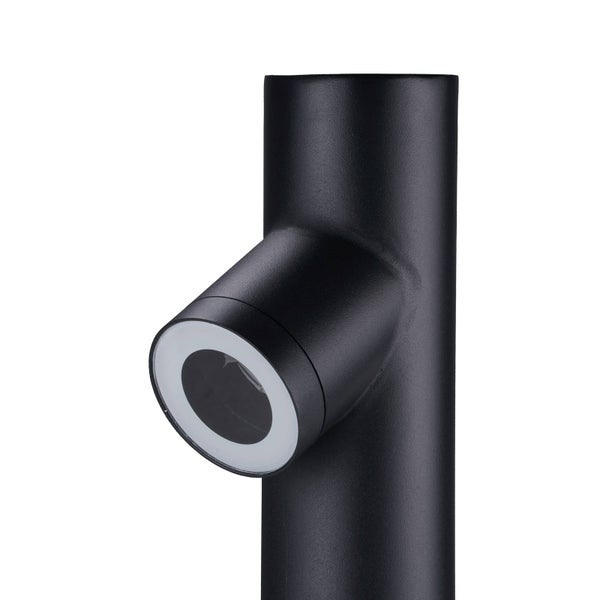 Lindby Außenleuchte Lolani (spritzwassergeschützt (Modern) in Schwarz aus Aluminium (1 flammig, GU10) - Wegeleuchte Pollerleuchte Wegelampe Sockelleuchte