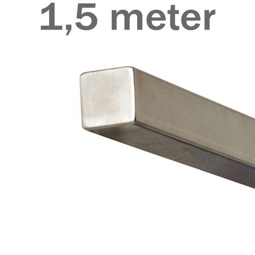 Quadratischer Handlauf aus Edelstahl 150 cm