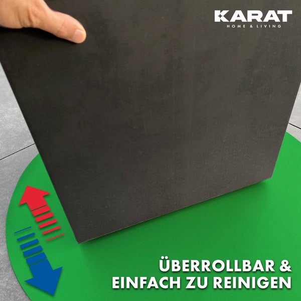 FLOORDIREKT Untersetzer Majesty  - mit abgeschrägter Kante für Blumentöpfe - Bodenschutz - Grün - 60 cm - Rund