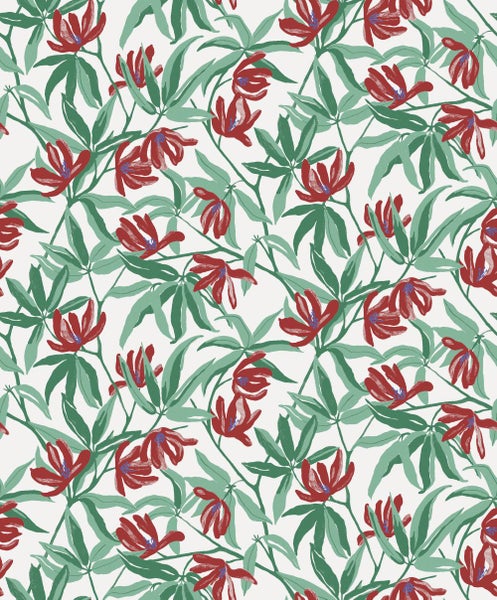 Masureel Tapete Blumen Grün - 53 cm x 10.05 m - 631823