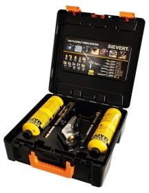 Sievert Pro Flexibler Fachmann Loetset in Kunststoffkoffer mit zwei Gasdosen und Brennergriff