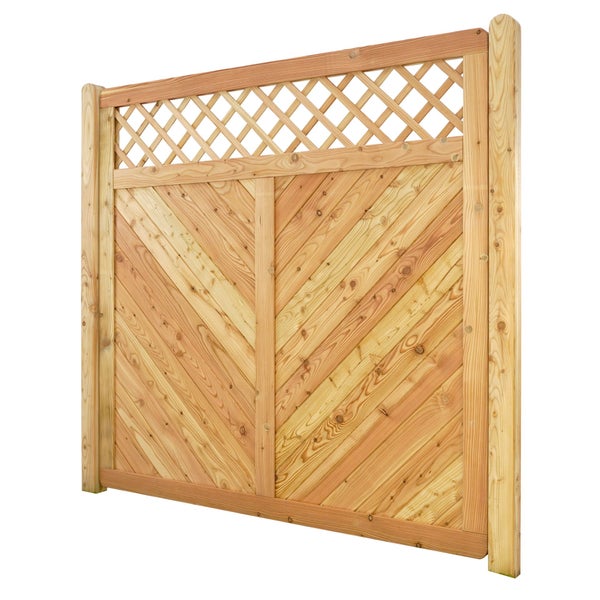 Holzzaun mit Rautenmuster