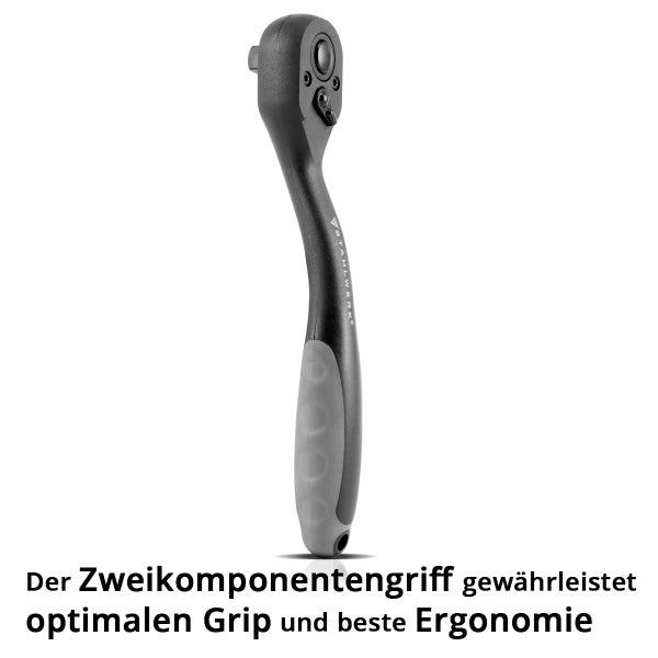 STAHLWERK Profi-Umschaltknarre aus Chrom-Vanadium 3/8 Zoll
