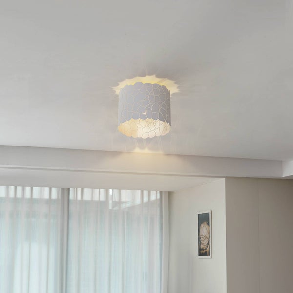 Lindby Deckenlampe Aralena (Modern) in Weiß aus Metall (1 flammig, E27) - Deckenleuchte Lampe Wohnzimmerleuchte
