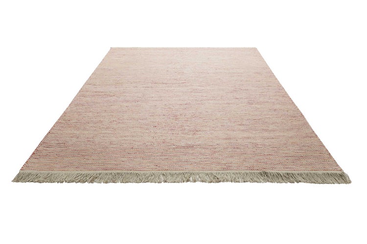 Kelim Teppich Rot Beige meliert aus Wolle Amélie Green Looop 80x300 cm