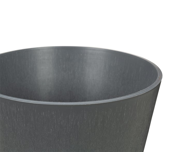 Scheurich Purista+ 40, Pflanzgefäß/Pflanzkübel, rund,  aus Kunststoff Farbe: Carbon, 36,6 cm Durchmesser, 32,3 cm hoch, 21 l Vol.