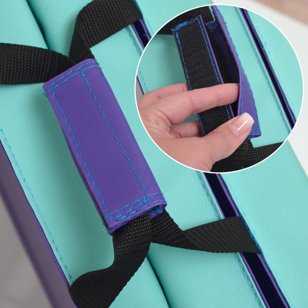 180x60 Klappbare Gymnastikmatte - 5cm dicke Turnmatte Mint Aubergine