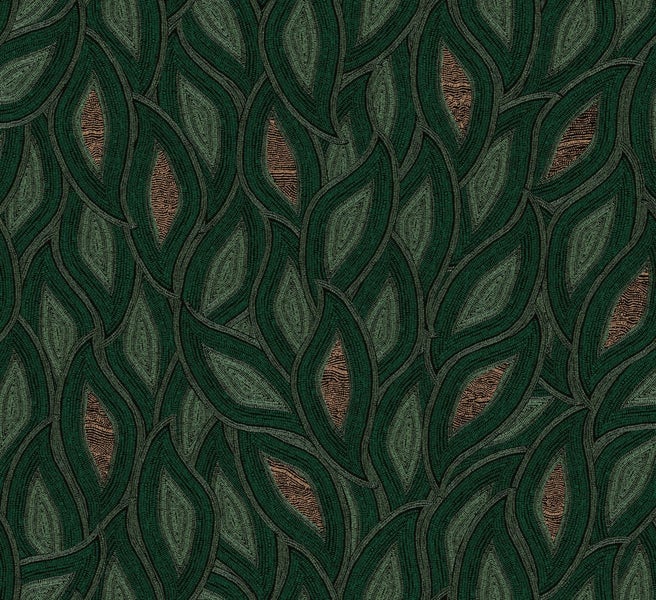 Masureel Tapete Blätter Grün - 70 cm x 10.05 m - 631609