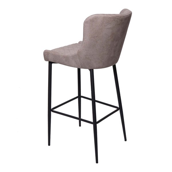 Barhocker mit Bezug und Metallbeinen