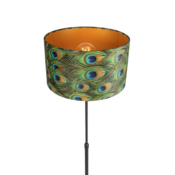 Stehlampe mit Pfauenfederdesign