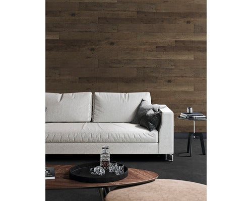 Esstisch-Set mit rechteckigem Holztisch und acht Stühlen mit Textilbespannung