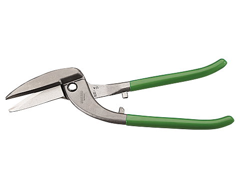 Blechschere mit grünem Griff