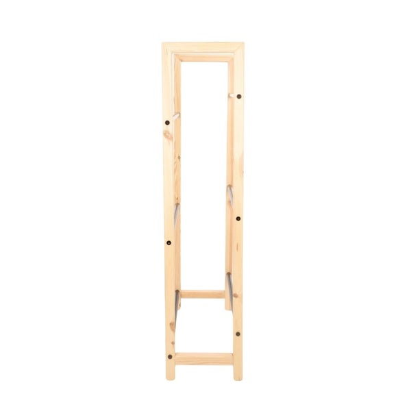 PROREGAL Getränkekistenregal HUNSRÜCK HxBxT 138x82x32cm 6 Kisten auf 3 Ebenen Massives Kiefernholz Natur