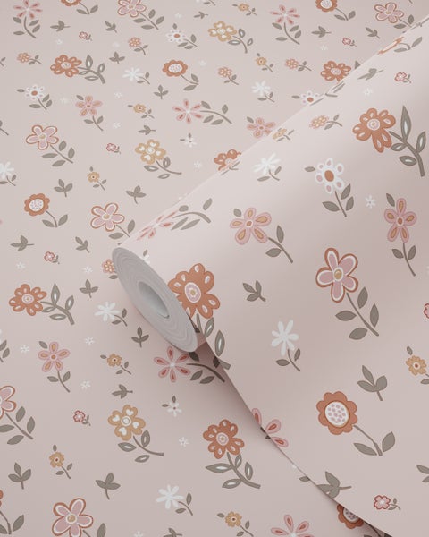 Tapetenrolle mit Blumenmuster