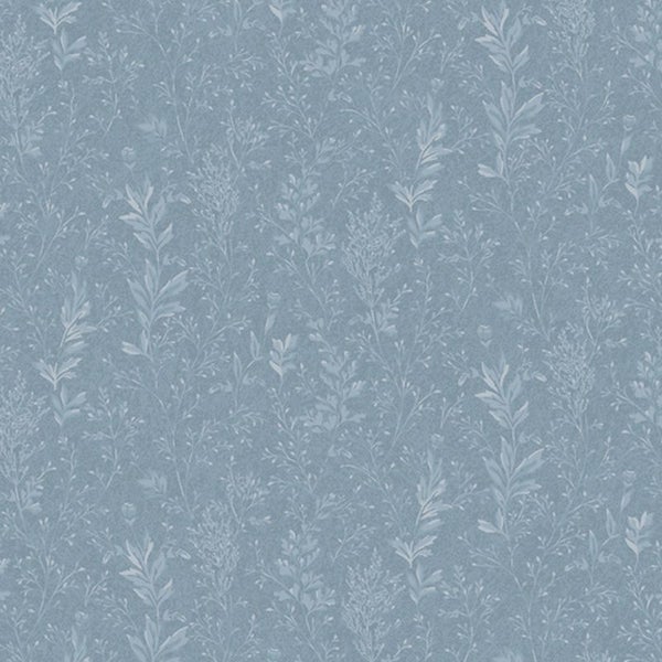 Duro Tapete Blätter Graublau - 53 cm x 10.05 m - 661130