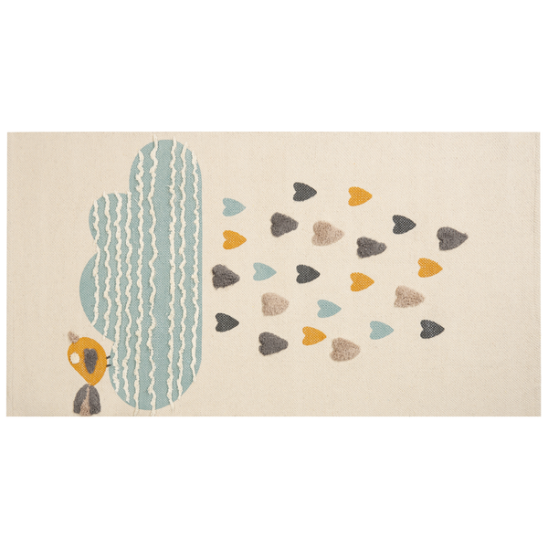 Kinderteppich BLANG Beige 80 x 150 cm Baumwolle