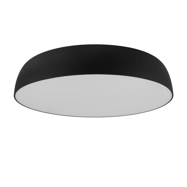 Schwarze LED Deckenleuchte mit runder Form