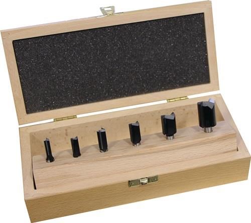 FISCH Nutfräsersatz 973CT06A04 Hartmetall Schaft-Ø 8 mm 6tlg. - 973CT06A04