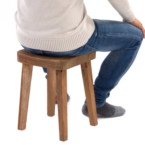 Hocker Lupo Massivholz naturfarben