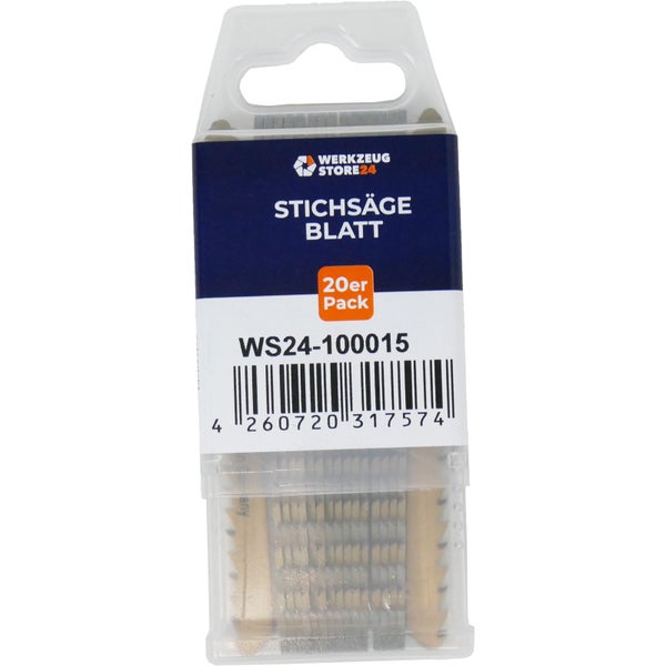 WS24 20x CV-Stichsägeblatt geschliffen/konisch GL 100 VL 75 mm gerade - WS24-100015