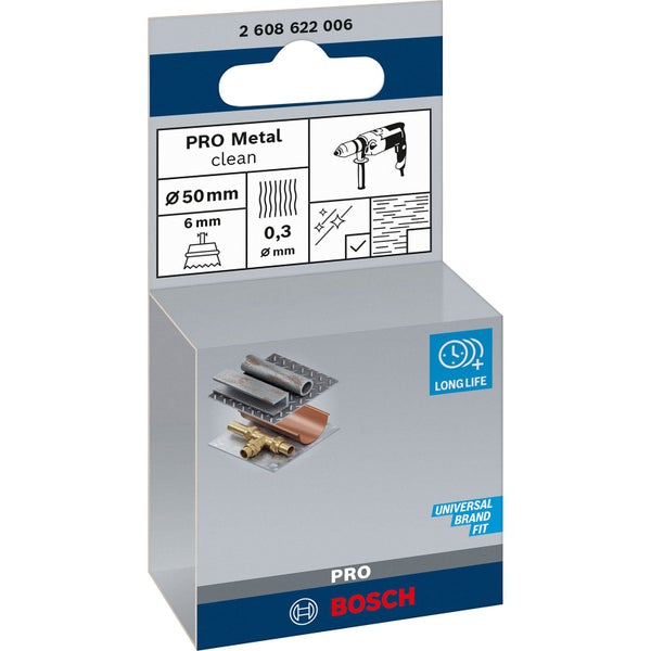 Bosch PRO Metal clean Topfbürste 50 x 0,30 mm gerader Schaft - 2608622006