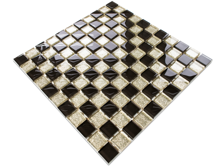 Glasmosaik auf Netz für Bad und Küche 30cm x 30cm  - Agadir