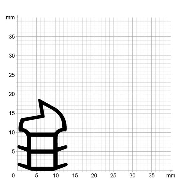 DIWARO. | Stahlzargendichtung SZ044 | grau | 5 Meter