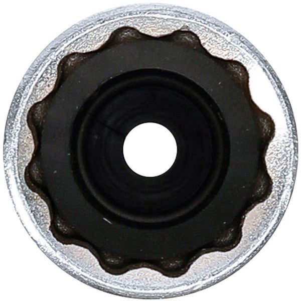 BGS Zündkerzen-Einsatz mit Haltegummi Zwölfkant, lang Antrieb Innenvierkant 10 mm (3/8) SW 16 mm - 2448