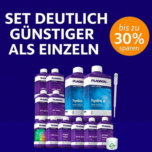 Plagron Dünger Set für Hydroponik mit Dünger und Zusätzen