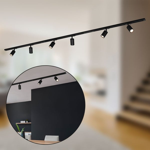 HV track system set, 2,25m, black, 6xLED-Spot/GU10