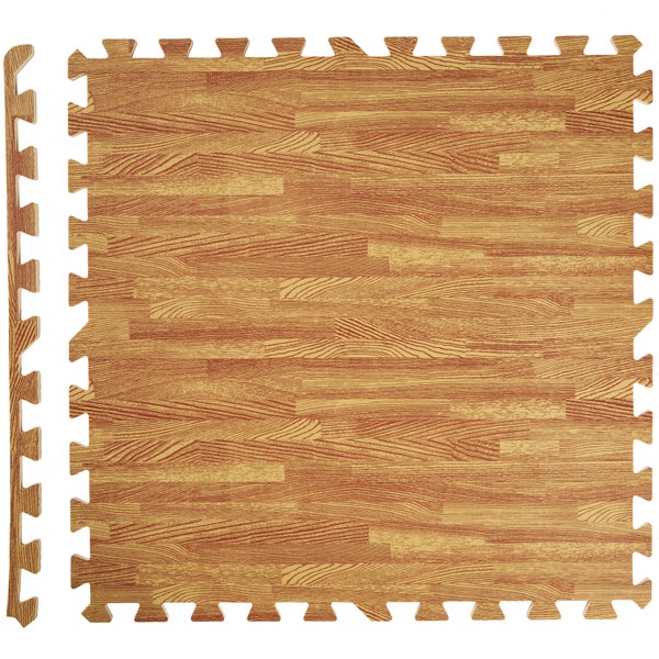 Schutzmattenset tectake leichte Reinigung und flexibel erweiterbar 24-teilig mit 48 Randstücken 61 x 61 cm